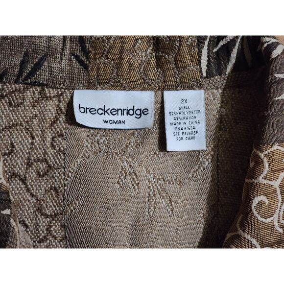 Breckenridge Women's Size 2X Tapestry Patchwork Vintage Button Up Jacket - Picture 4 of 7